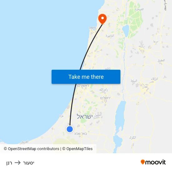רנן to יסעור map