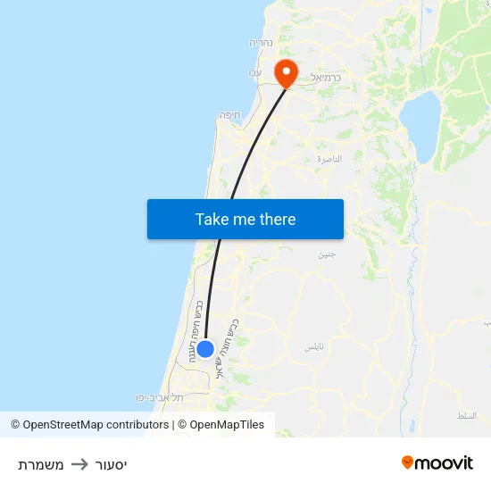 משמרת to יסעור map