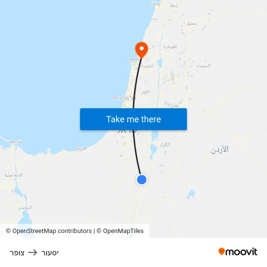 צופר to יסעור map