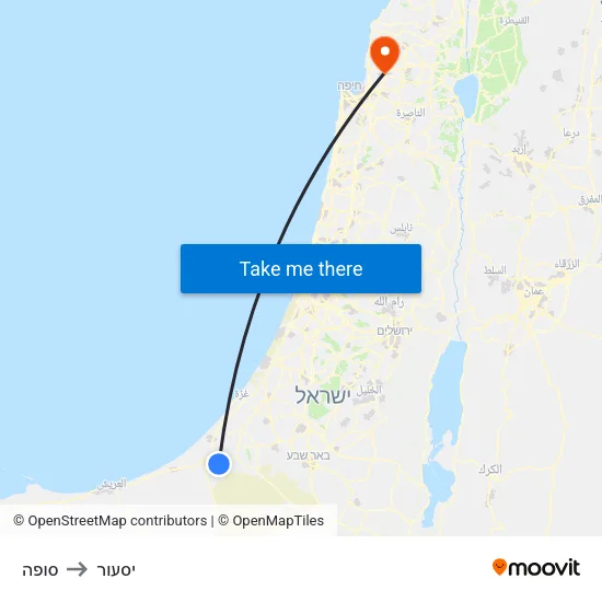 סופה to יסעור map