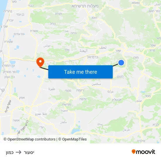כמון to יסעור map