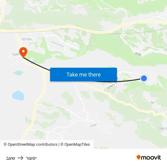 שעב to יסעור map