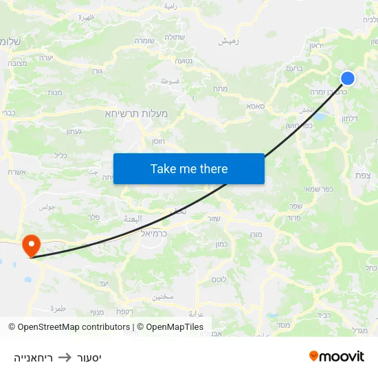 ריחאנייה to יסעור map