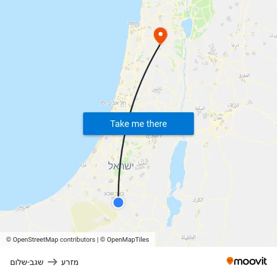 שגב-שלום to מזרע map