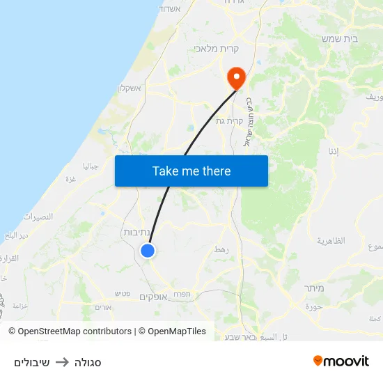 שיבולים to סגולה map