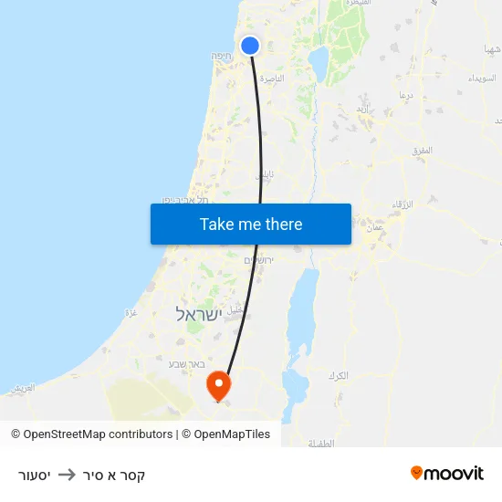 יסעור to קסר א סיר map
