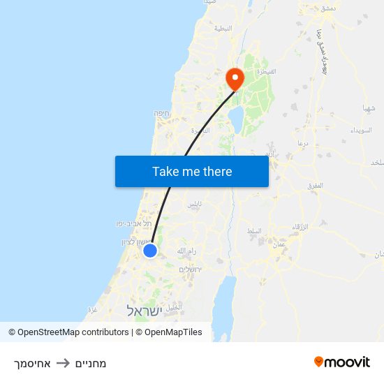 אחיסמך to מחניים map