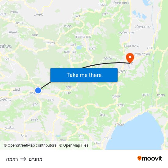 ראמה to מחניים map