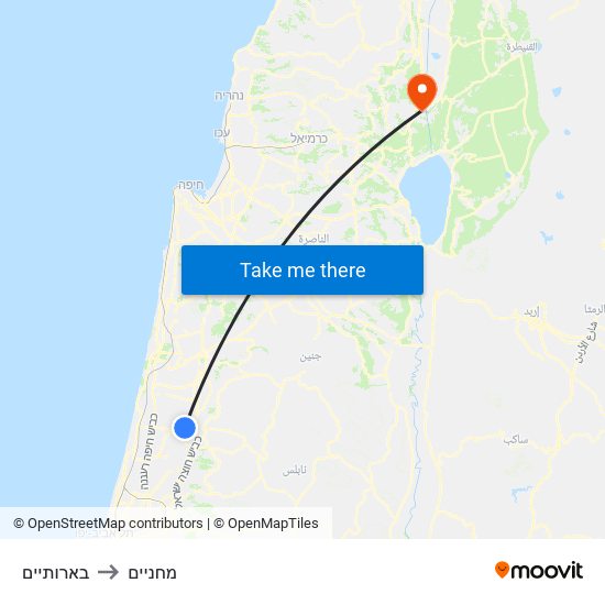 בארותיים to מחניים map