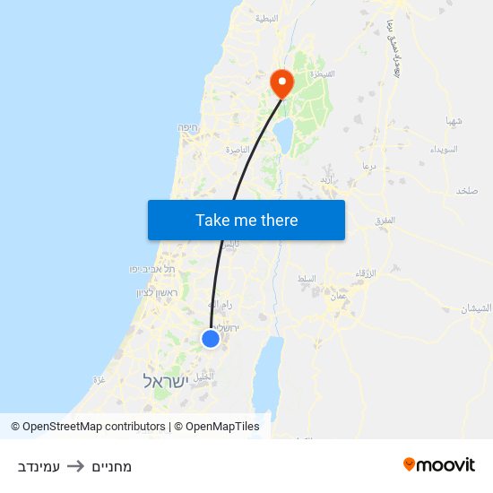 עמינדב to מחניים map