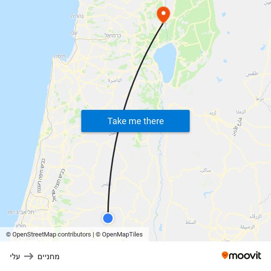 עלי to מחניים map