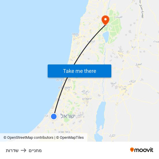 שדרות to מחניים map