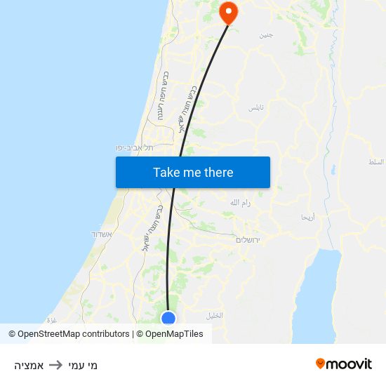 אמציה to מי עמי map