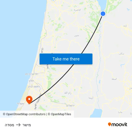 מסדה to מישר map