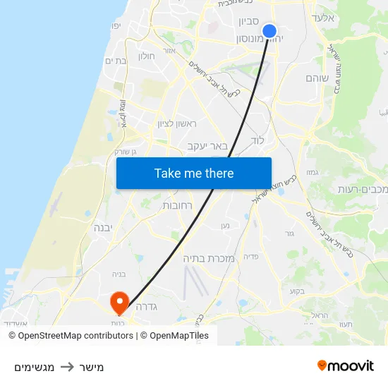 מגשימים to מישר map