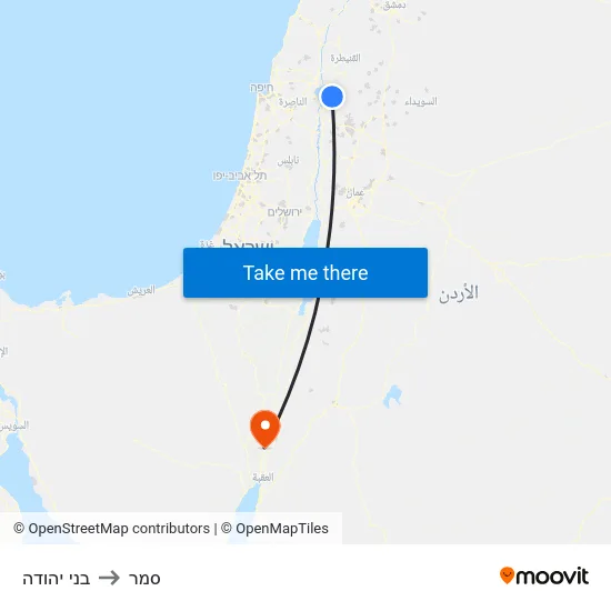 בני יהודה to סמר map