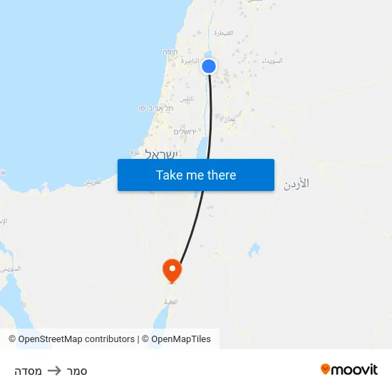 מסדה to סמר map