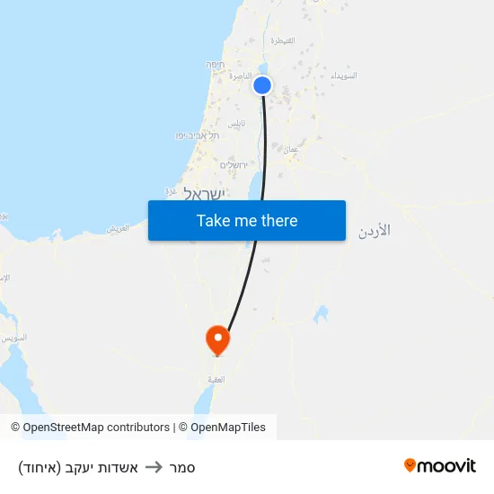 אשדות יעקב (איחוד) to סמר map