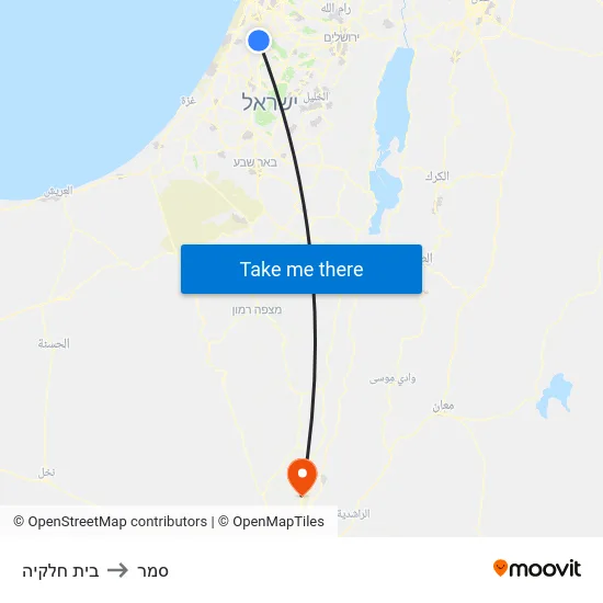 בית חלקיה to סמר map