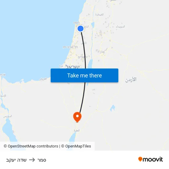 שדה יעקב to סמר map