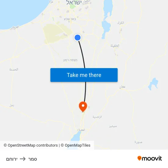 ירוחם to סמר map