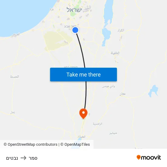 נבטים to סמר map