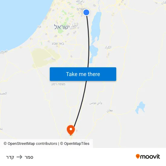 קדר to סמר map