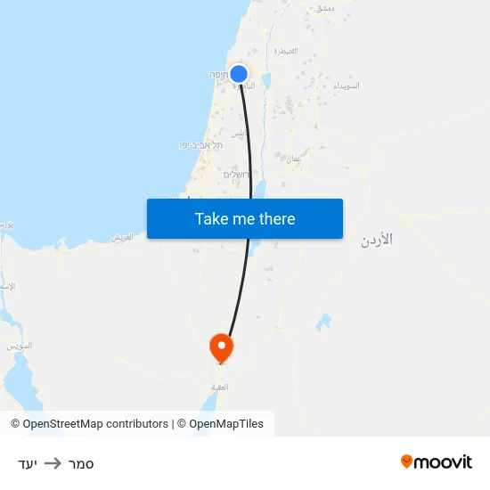 יעד to סמר map