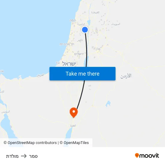 מולדת to סמר map