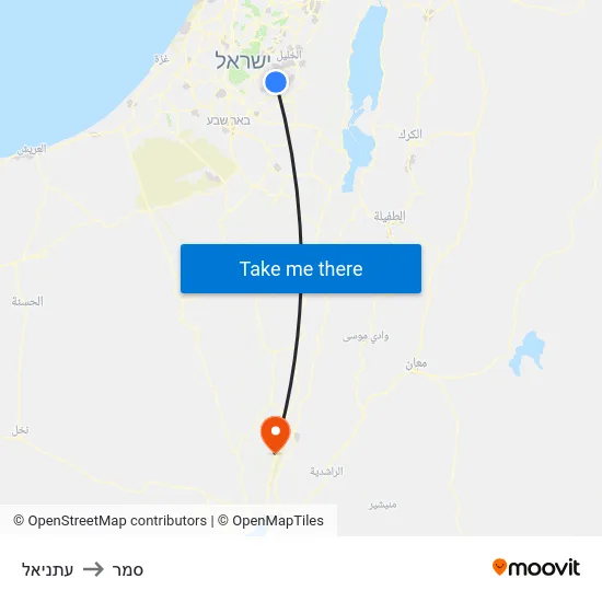 עתניאל to סמר map