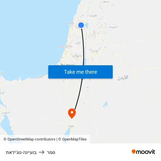 בועיינה-נוג'ידאת to סמר map