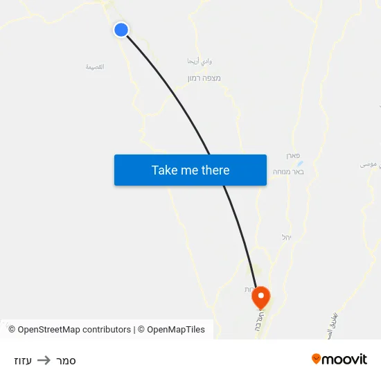 עזוז to סמר map