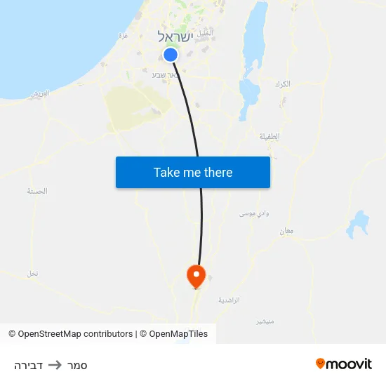 דבירה to סמר map