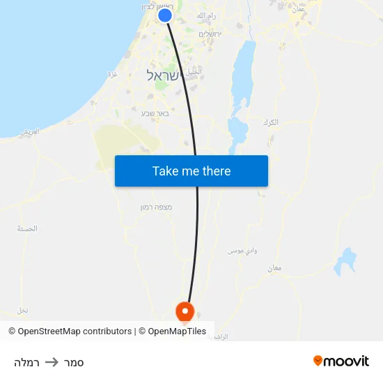 רמלה to סמר map