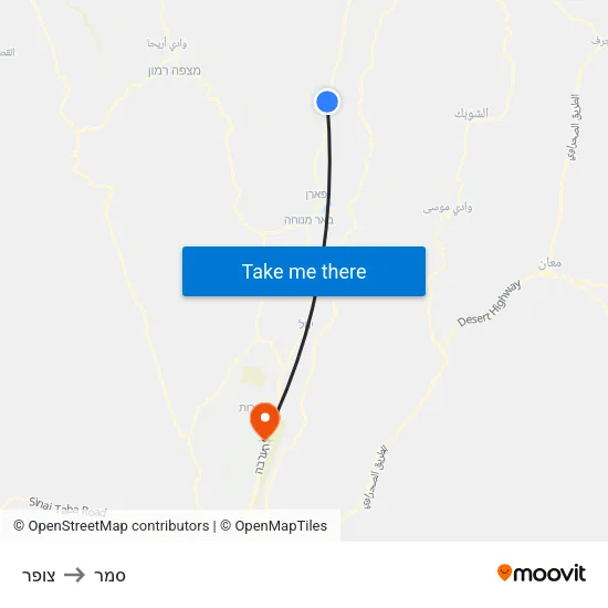 צופר to סמר map