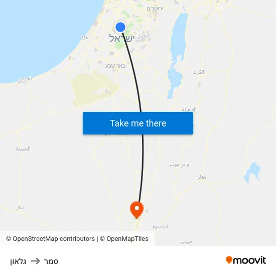 גלאון to סמר map