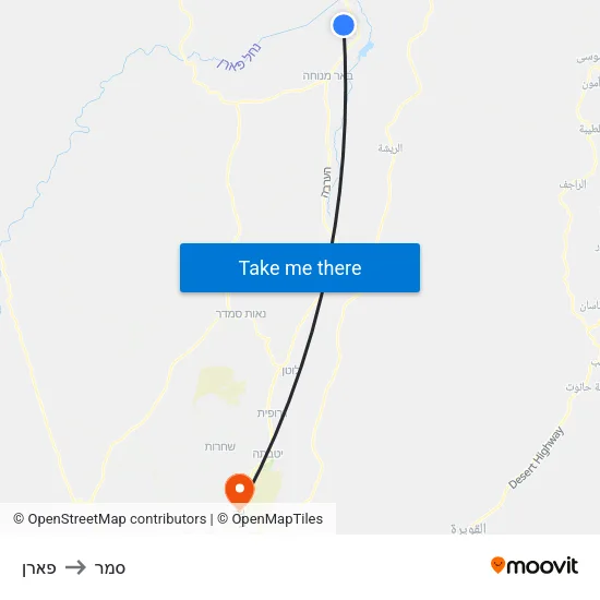 פארן to סמר map