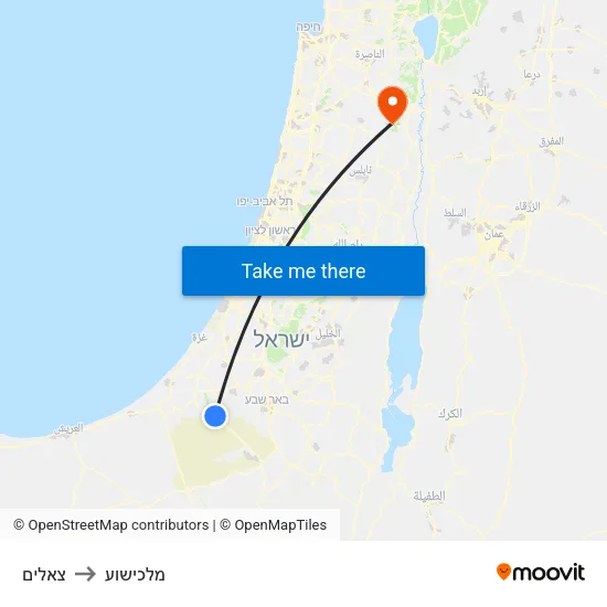 צאלים to מלכישוע map