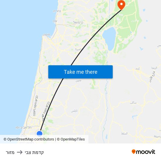 מזור to קדמת צבי map