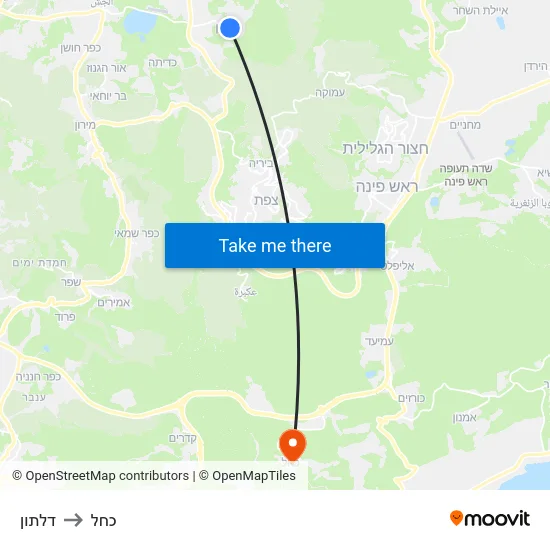 דלתון to כחל map