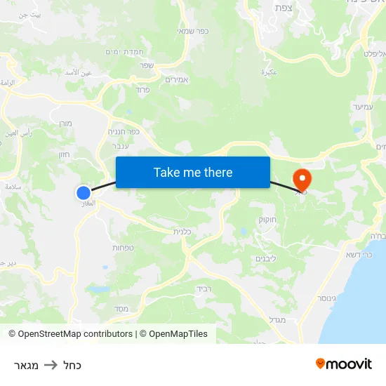 מגאר to כחל map