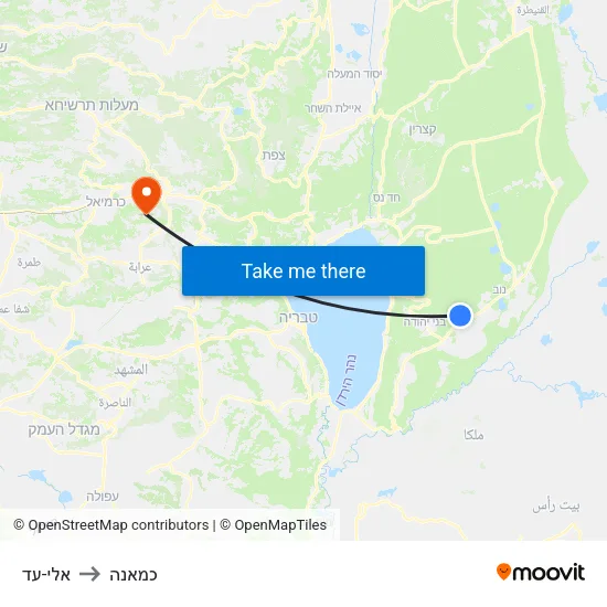 אלי-עד to כמאנה map