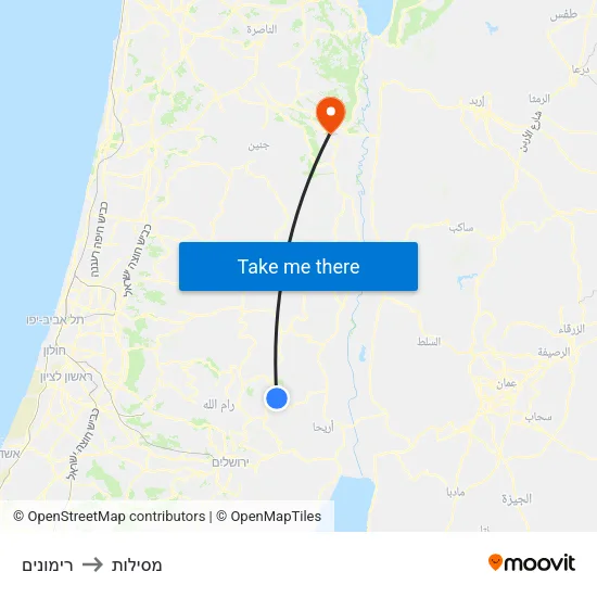 רימונים to מסילות map