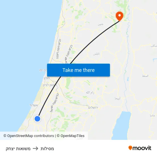 משואות יצחק to מסילות map