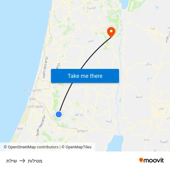 שילת to מסילות map