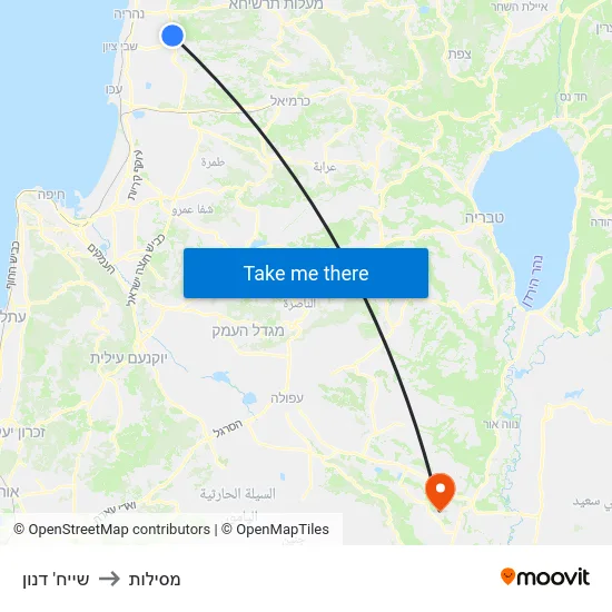 שייח' דנון to מסילות map