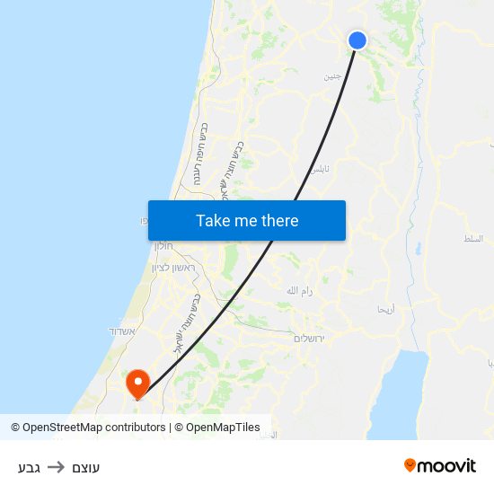 גבע to עוצם map