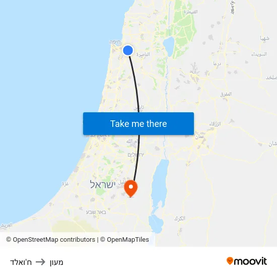 ח'ואלד to מעון map