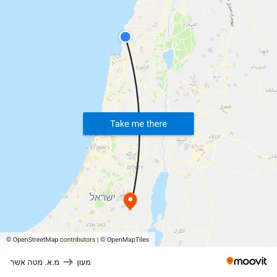 מ.א. מטה אשר to מעון map