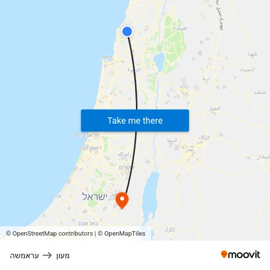 עראמשה to מעון map